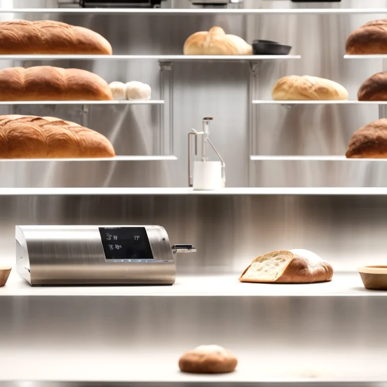 AI搭載オーブンでパンを焼くシェフ